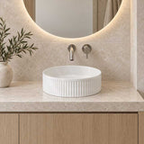 Infinity Round Ceramic Above Counter Basin NO Overflow 360x360x120mm - Variant Colour
