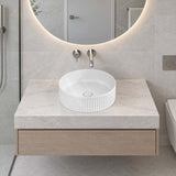 Infinity Round Ceramic Above Counter Basin NO Overflow 360x360x120mm - Variant Colour