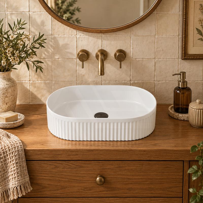 Oval Ceramic Above Counter Basin 500x320x120mm - Variant Colour