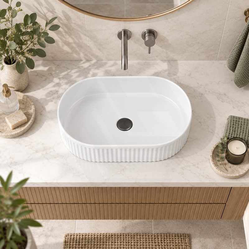 Oval Ceramic Above Counter Basin 500x320x120mm - Variant Colour