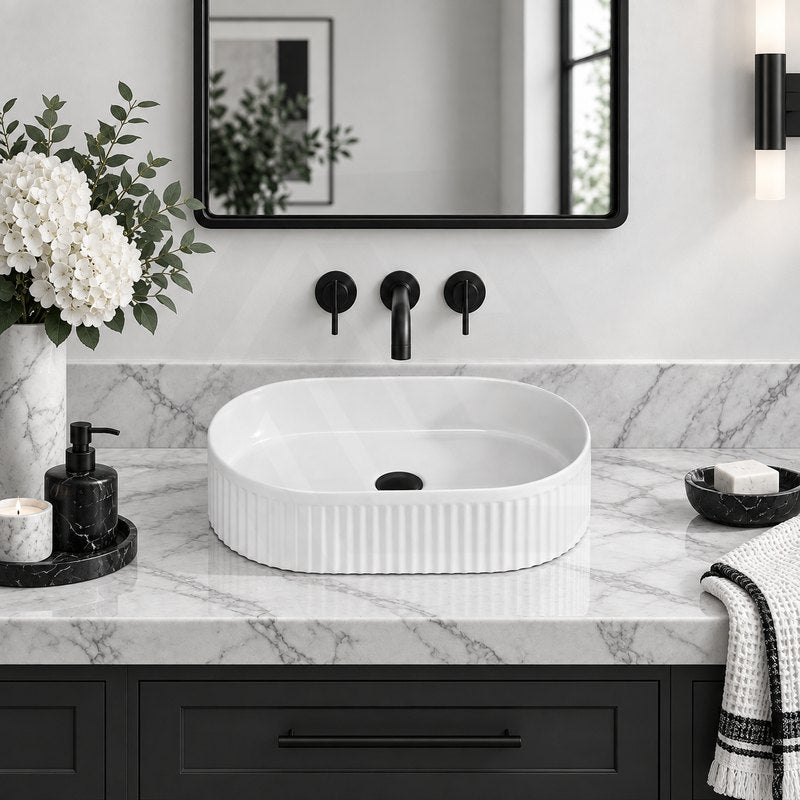 Oval Ceramic Above Counter Basin 500x320x120mm - Variant Colour