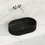 500X320X120Mm Oval Above Counter Ceramic Basin Matt Black White Basins
