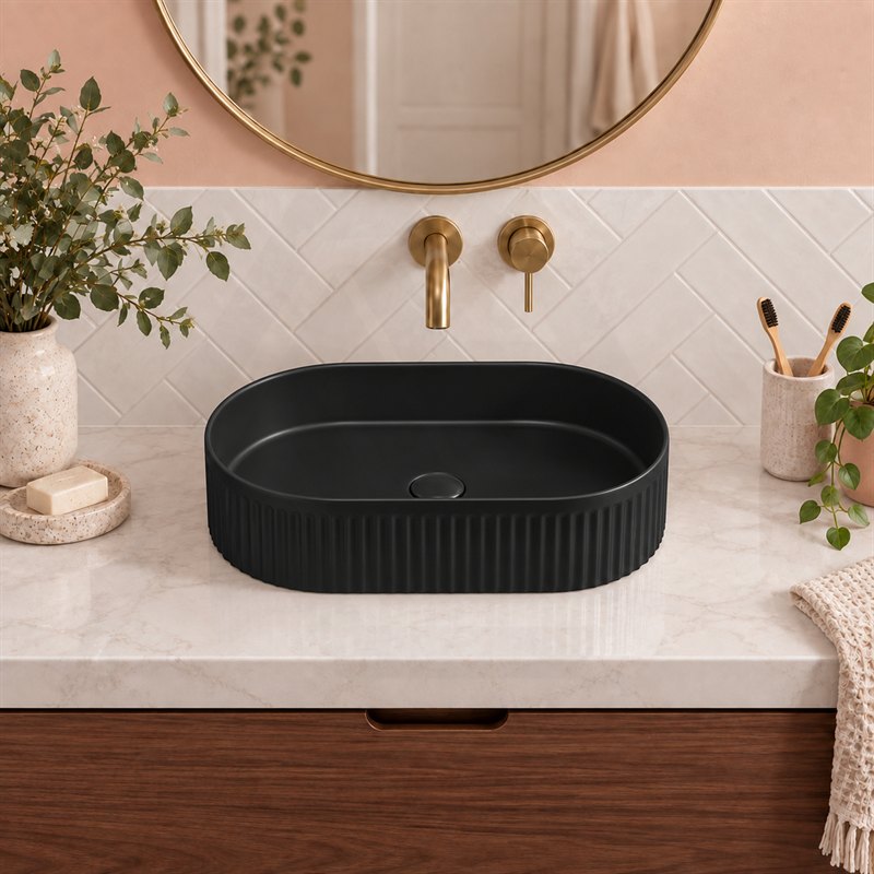 Oval Ceramic Above Counter Basin 500x320x120mm - Variant Colour