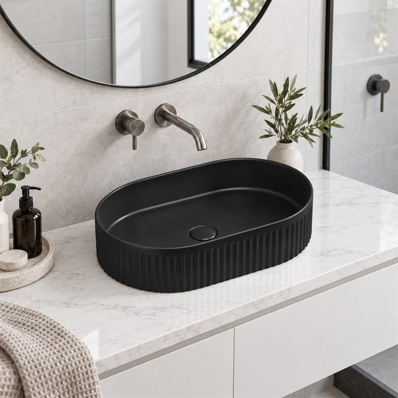 Oval Ceramic Above Counter Basin 500x320x120mm - Variant Colour