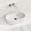 500X320X120Mm Oval Above Counter Ceramic Basin Matt White Basins