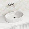 500X320X120Mm Oval Above Counter Ceramic Basin Matt White Basins