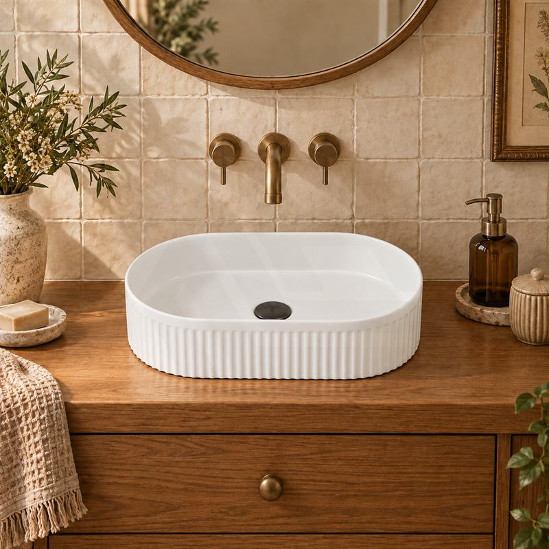 Oval Ceramic Above Counter Basin 500x320x120mm - Variant Colour