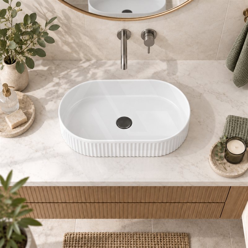 Oval Ceramic Above Counter Basin 500x320x120mm - Variant Colour