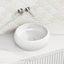 420X420X135Mm Round Above Counter Ceramic Basin Gloss White Basins