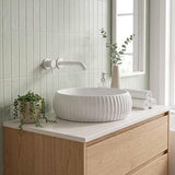 Round Above Counter Ceramic Basin 420x420x135mm - Gloss White/ Matt White