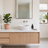 Round Above Counter Ceramic Basin 420x420x135mm - Gloss White/ Matt White