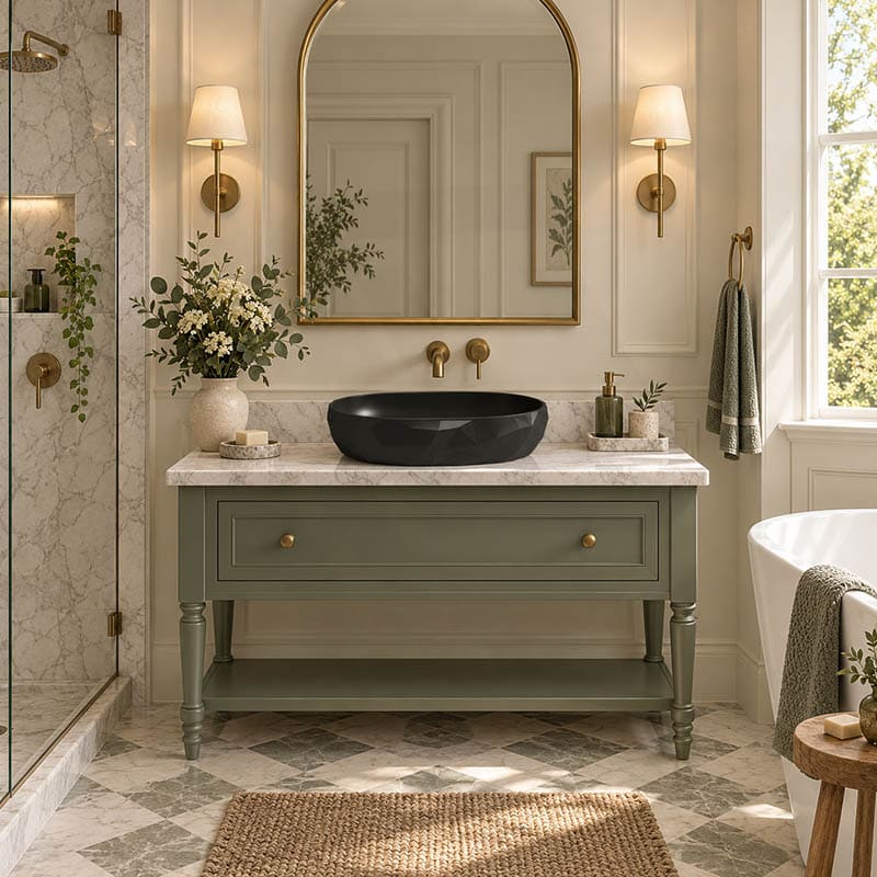 Oval Above Counter Ceramic Basin 450x360x140mm - Various Colour