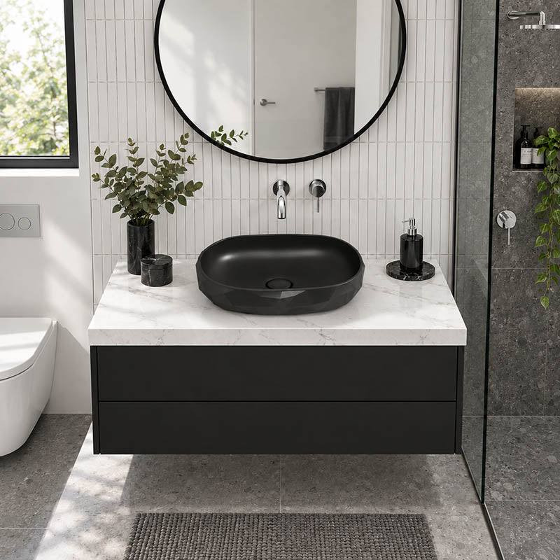 Oval Above Counter Ceramic Basin 450x360x140mm - Various Colour
