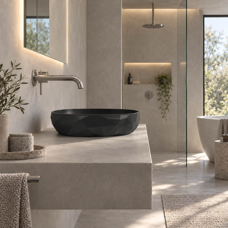 Oval Above Counter Ceramic Basin 450x360x140mm - Various Colour