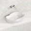600X385X135Mm Oval Above Counter Ceramic Basin Matt White Basins