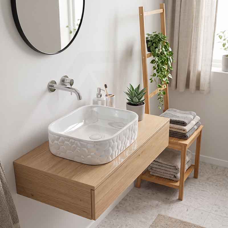 Rectangle Above Counter Ceramic Basin 510x395x130mm - Various Colour