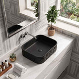 Rectangle Above Counter Ceramic Basin 510x395x130mm - Various Colour