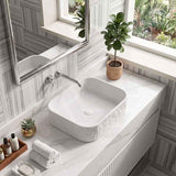Rectangle Above Counter Ceramic Basin 510x395x130mm - Various Colour