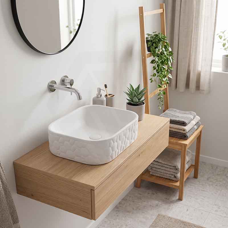 Rectangle Above Counter Ceramic Basin 510x395x130mm - Various Colour