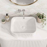 Rectangle Above Counter Ceramic Basin 510x395x130mm - Various Colour