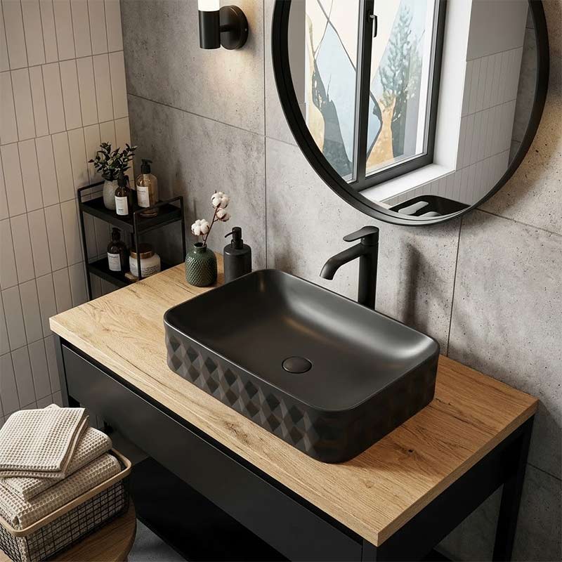 600x395x130mm Rectangle Above Counter Basin Ceramic Variant Colour Available