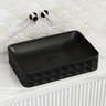 600X395X130Mm Rectangle Matt Black Above Counter Basin Ceramic Basins