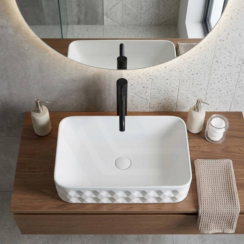 600x395x130mm Rectangle Above Counter Basin Ceramic Variant Colour Available