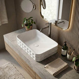 600x395x130mm Rectangle Above Counter Basin Ceramic Variant Colour Available
