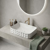 600x395x130mm Rectangle Above Counter Basin Ceramic Variant Colour Available