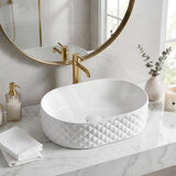 Oval Above Counter Basin Ceramic 450x330x130mm - Various Colour