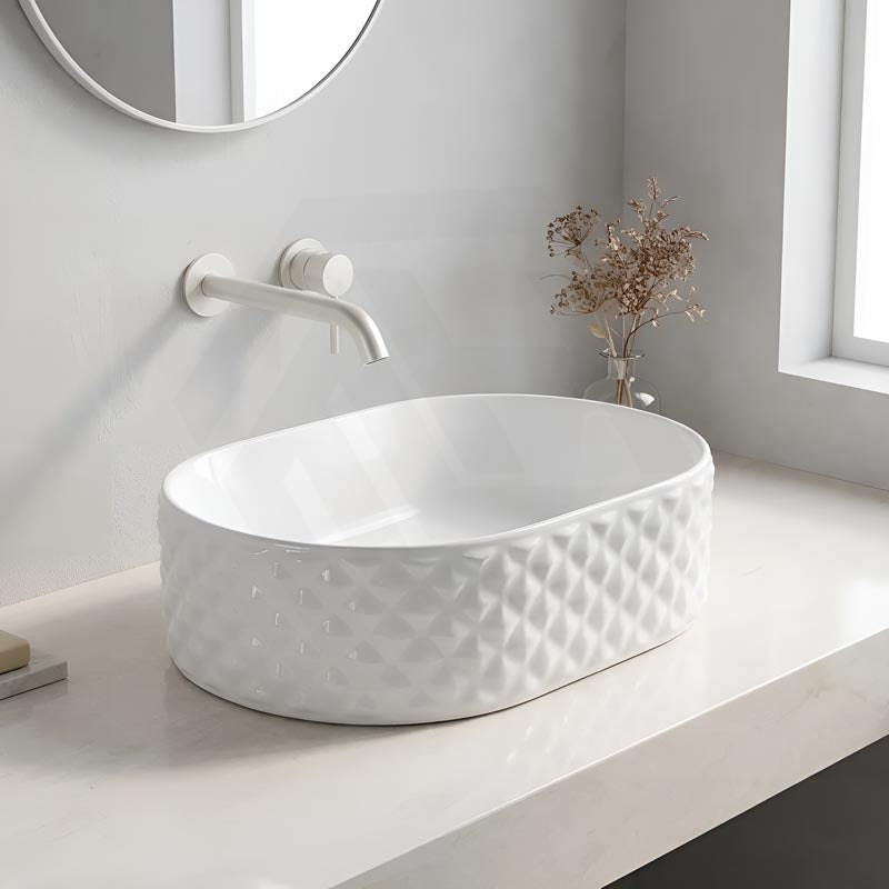 Oval Above Counter Basin Ceramic 450x330x130mm - Various Colour
