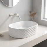 Oval Above Counter Basin Ceramic 450x330x130mm - Various Colour