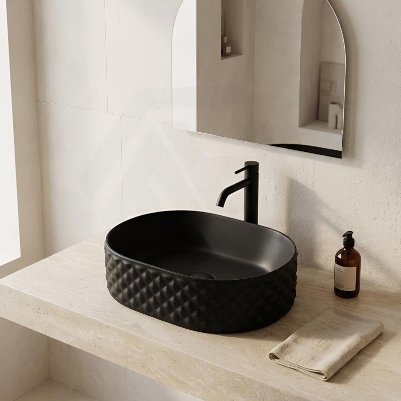 Oval Above Counter Basin Ceramic 450x330x130mm - Various Colour