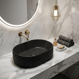 Oval Above Counter Basin Ceramic 450x330x130mm - Various Colour