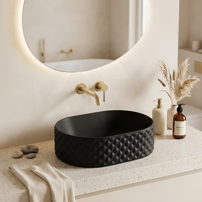 Oval Above Counter Basin Ceramic 450x330x130mm - Various Colour