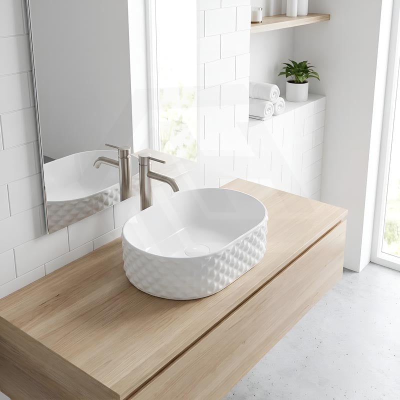 Oval Above Counter Basin Ceramic 450x330x130mm - Various Colour