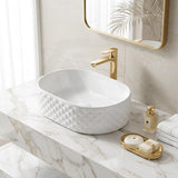 Oval Above Counter Basin Ceramic 450x330x130mm - Various Colour