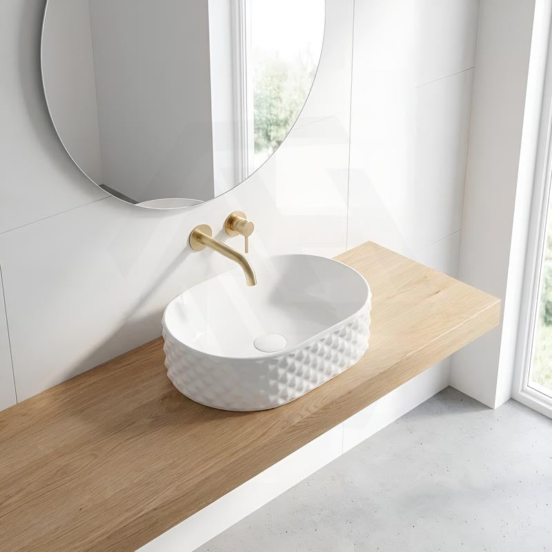 Oval Above Counter Basin Ceramic 450x330x130mm - Various Colour