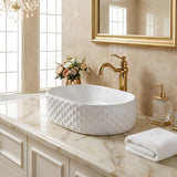 Oval Above Counter Basin Ceramic 450x330x130mm - Various Colour
