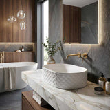 Oval Above Counter Basin Ceramic 450x330x130mm - Various Colour