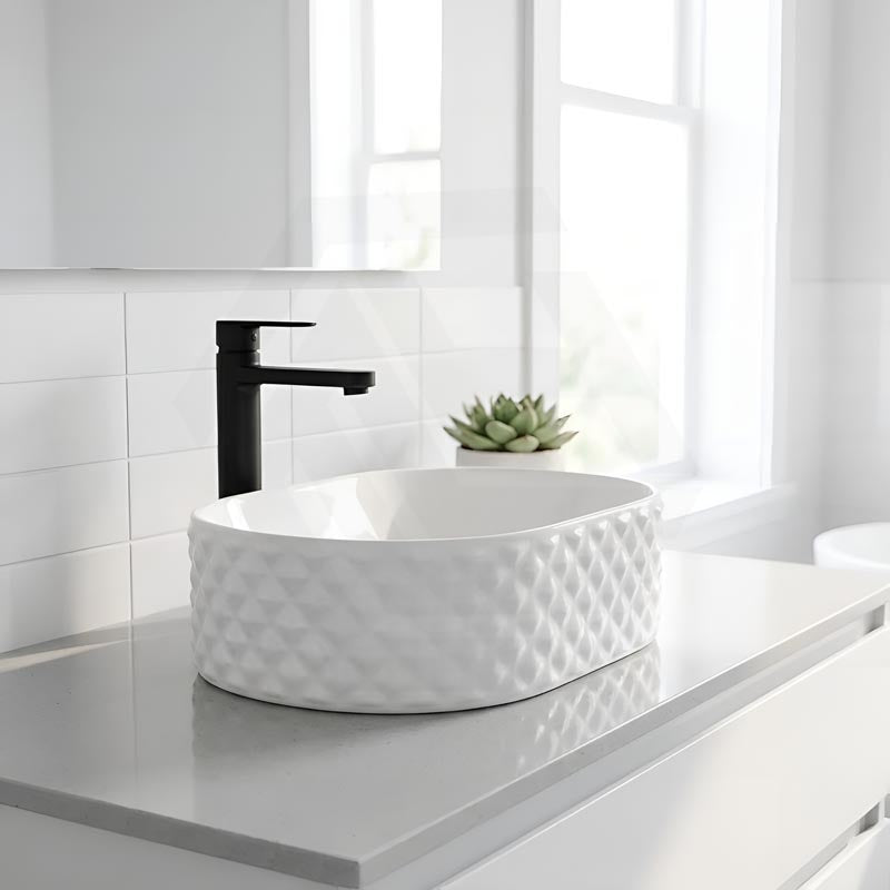 Oval Above Counter Basin Ceramic 450x330x130mm - Various Colour