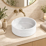 Infinity Round Ceramic Above Counter Basin No Overflow 420x420x160mm - Variant Colour