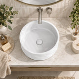 Infinity Round Ceramic Above Counter Basin No Overflow 420x420x160mm - Variant Colour