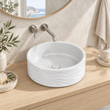 Infinity Round Ceramic Above Counter Basin No Overflow 420x420x160mm - Variant Colour