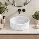 Infinity Round Ceramic Above Counter Basin No Overflow 420x420x160mm - Variant Colour