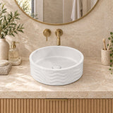 Infinity Round Ceramic Above Counter Basin No Overflow 420x420x160mm - Variant Colour
