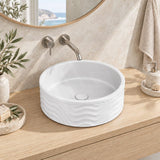 Infinity Round Ceramic Above Counter Basin No Overflow 420x420x160mm - Variant Colour