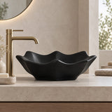 Flower Shape Above Counter Basin Ceramic 410x410x120mm - In Various Colour