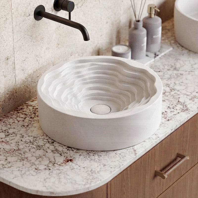 Round Ceramic Above Counter Basin 410x410x130mm - 4 Colours