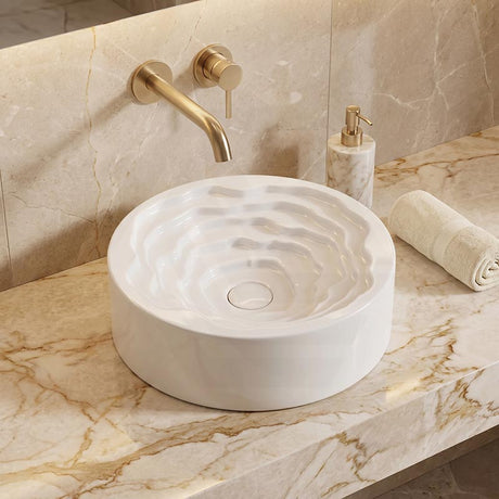 Round Ceramic Above Counter Basin 410x410x130mm - 4 Colours